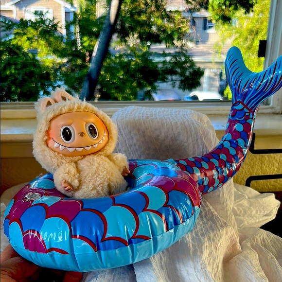 Other - Mermaid Tail Inflatable Labubu floaty, -Blue / Purple nwot. (Doll not included)